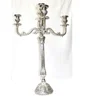 5 Arms Silver Embossed Candle Holder