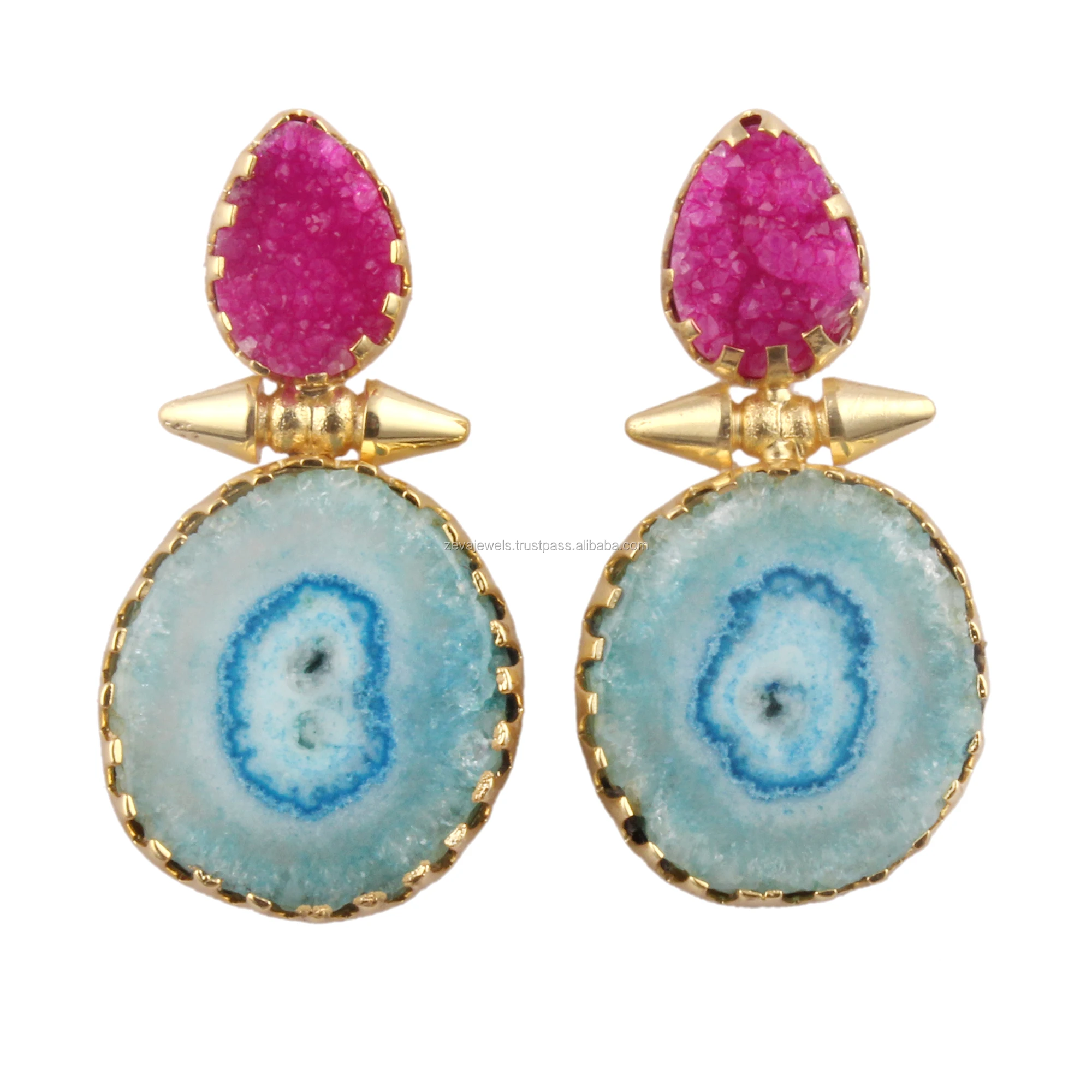 Sugar high quality Geode Drop Earrings