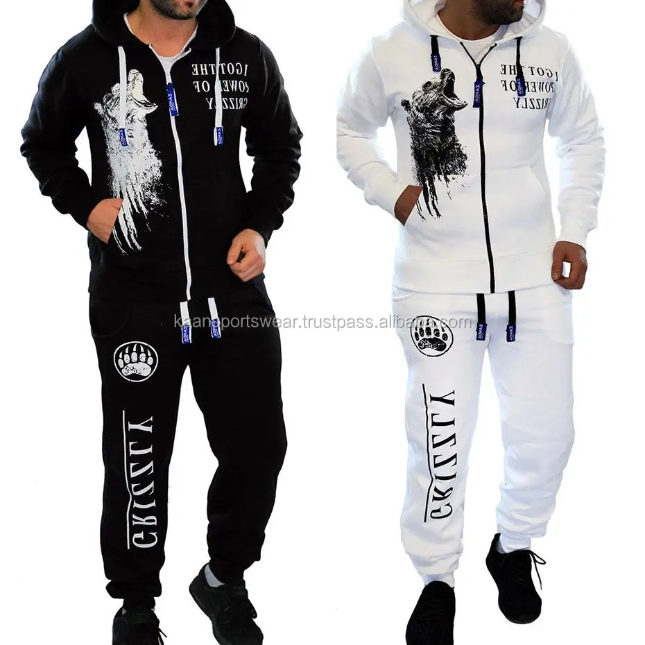 Wholesale OEM pullover tracksuits 2 Piece Sports Gym Mens Jogging Suits Two Piece Sweat Suits Tracksuits Customize your design