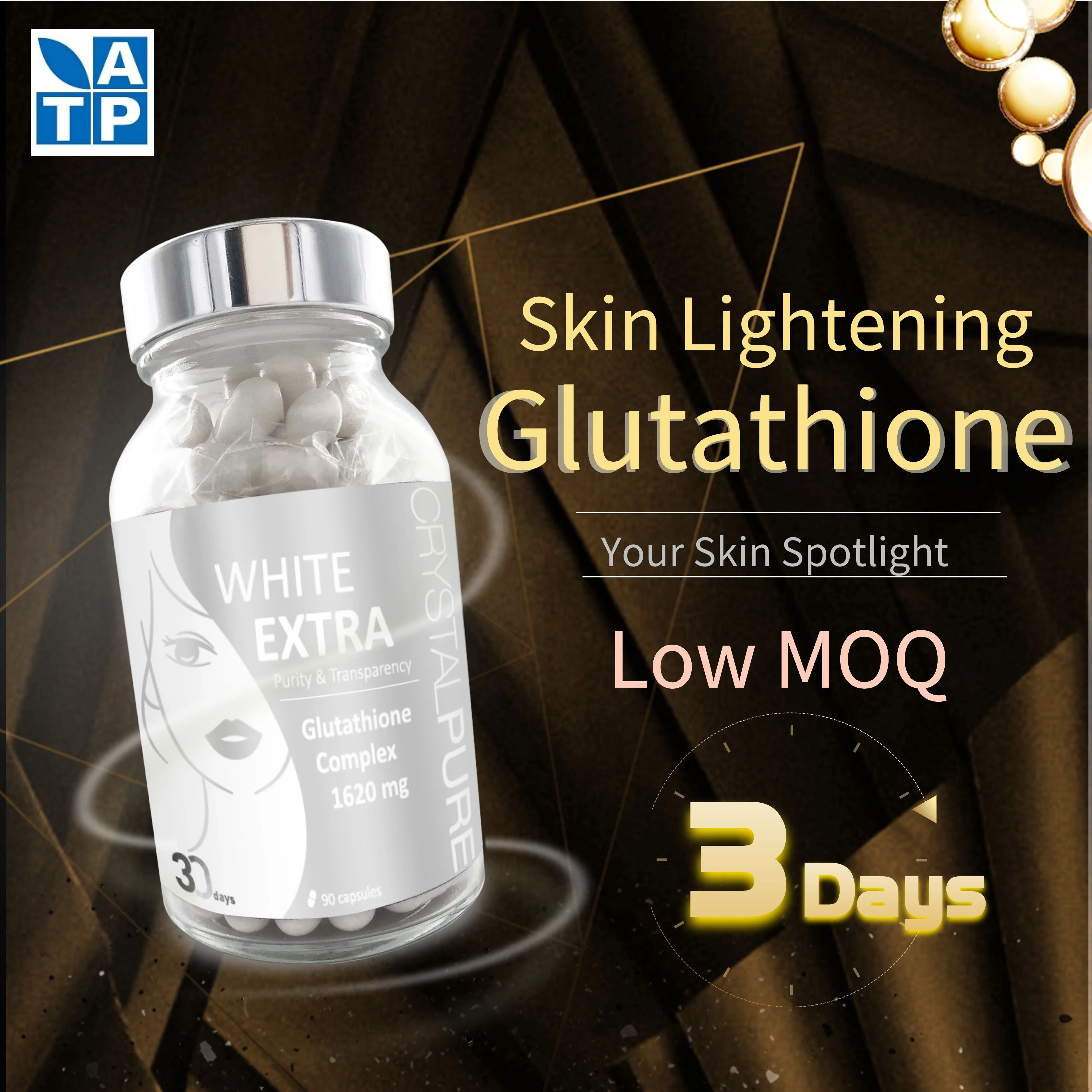 
skin whitening capsules brighten lightening beauty L-cysteine Arbutin Lunasin OEM Glutathion For Skin Whitening 