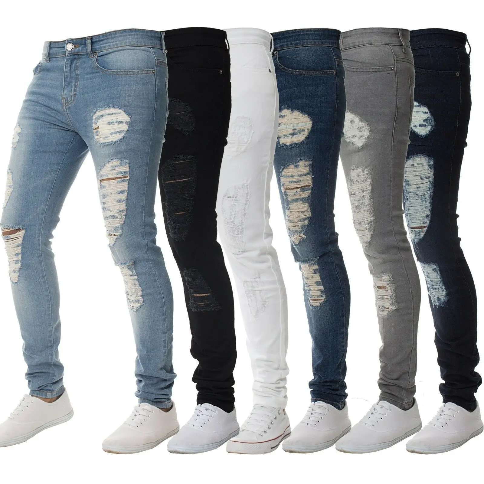 Hombre Super Stretch Skinny Pantalones Vaqueros Rasgados Azul Denim Negro Buy Mens Blank Denim Jeans Denim Blue Color Custom Branded Jeans Denim Product On Alibaba Com