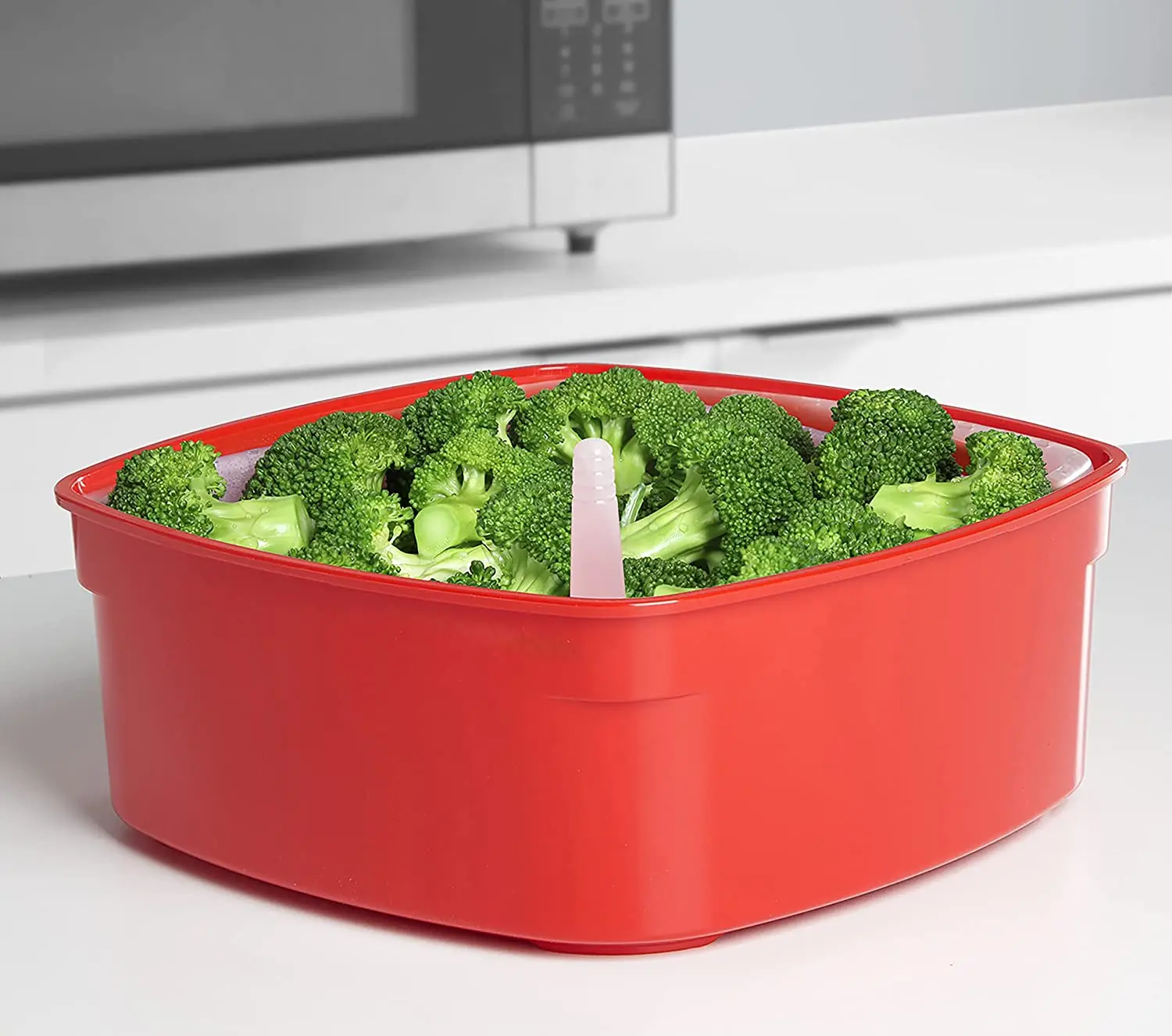 High Quality 3.4 L Plastic Food Steamer With Locking Clips And