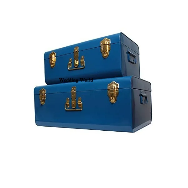 Different Sizes Of Metal Trunk Box Excellent Quality Handmade Storage