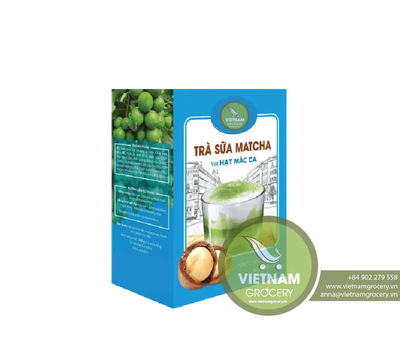 Vietnam Matcha Milk Tea with Macadamia Nuts 190ml