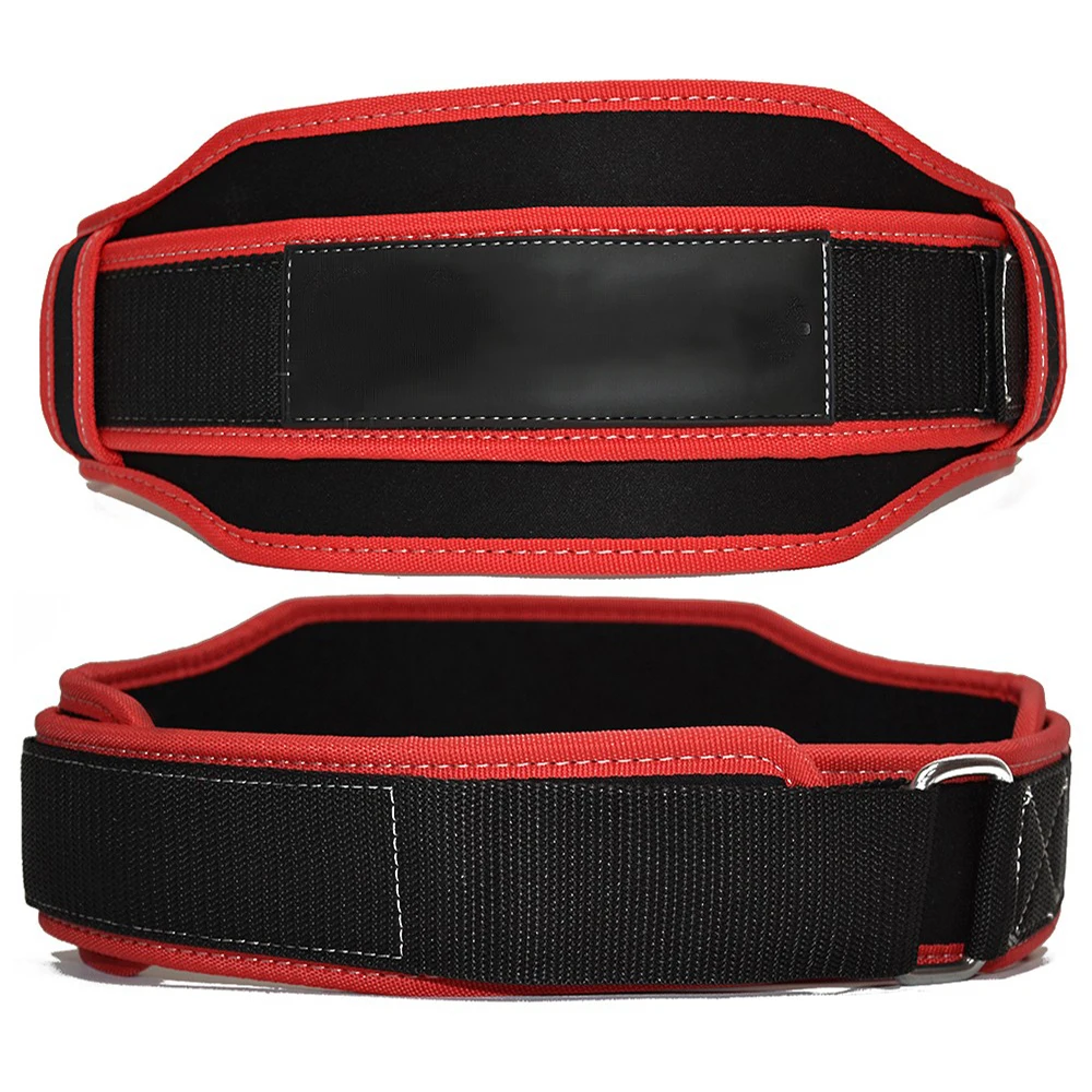 Pakistan Made Weight Lifting Belts Leather Black Color Belts With Red