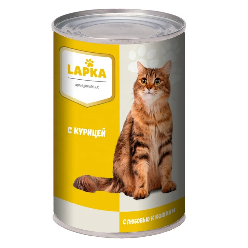 Lapka Canned Cat Food With Chicken 415 G Buy Pet Food Cat Food Wet