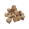 Fun 3D shapes toy 30*30*30 mm natural blank plain cube wooden blocks building
