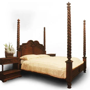 Antique Four Poster Canopy Mahogany Wooden Bed Carved Espania Buy Four Corner Bed Canopy Wooden Four Poster Bed Solid Wood Four Poster Beds Product On Alibaba Com
