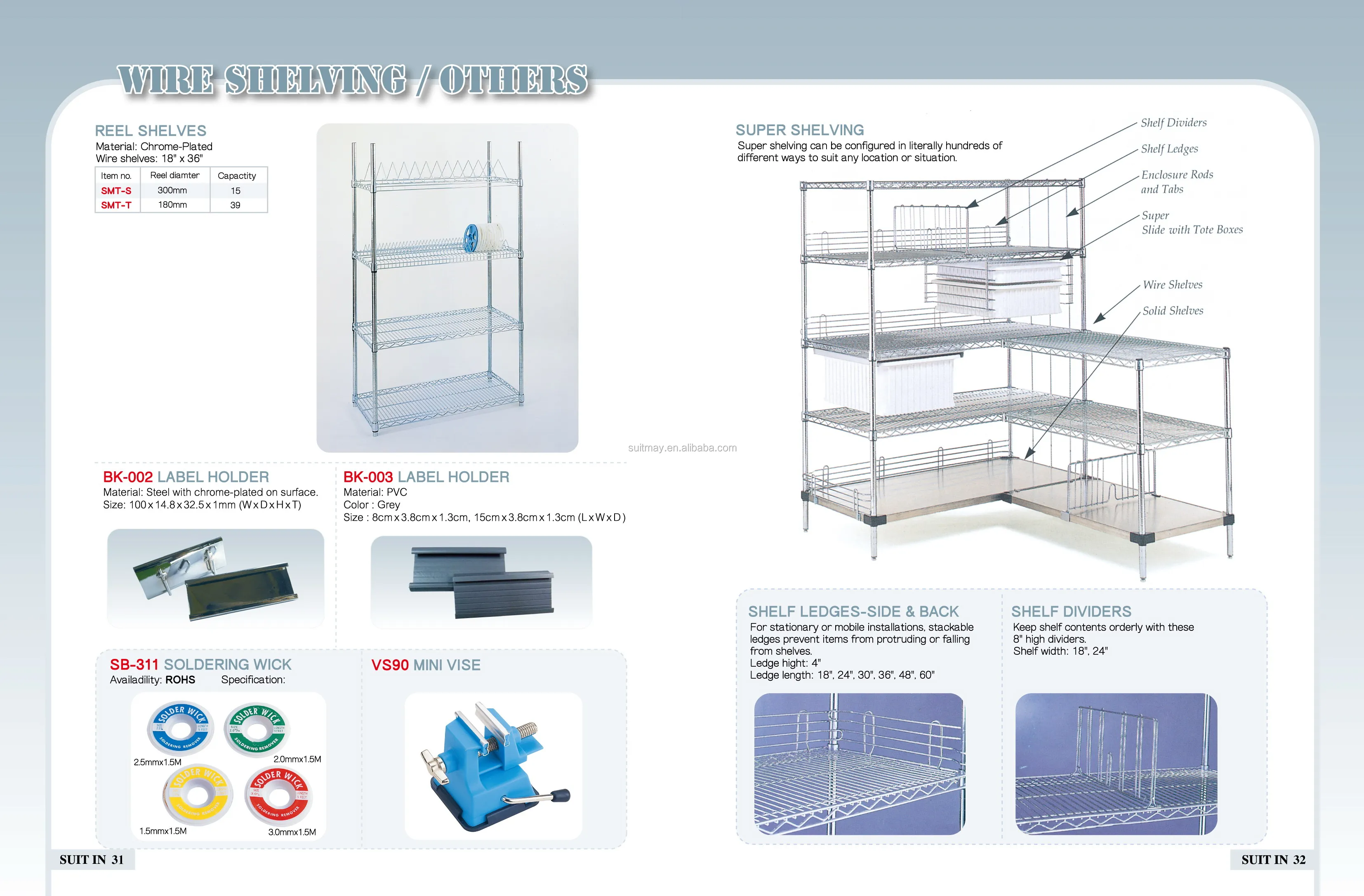 Stainless Steel Wire Shelving Cart - ESD Storage Rack