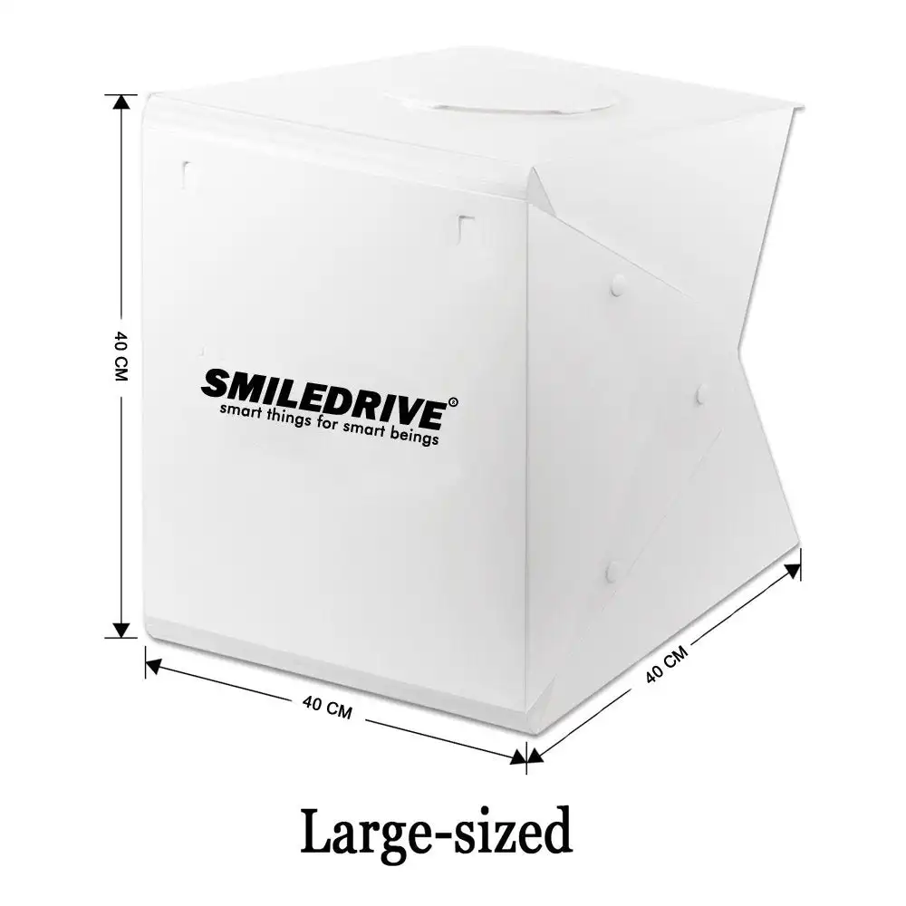 Smiledrive Professional Photo Studio Light Box 40 X 40 X40 Cm Portable Product Photography Tent