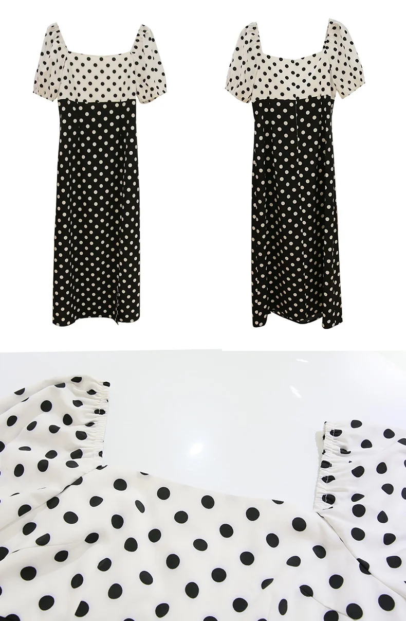Women's Short Sleeve Dot Print Dress