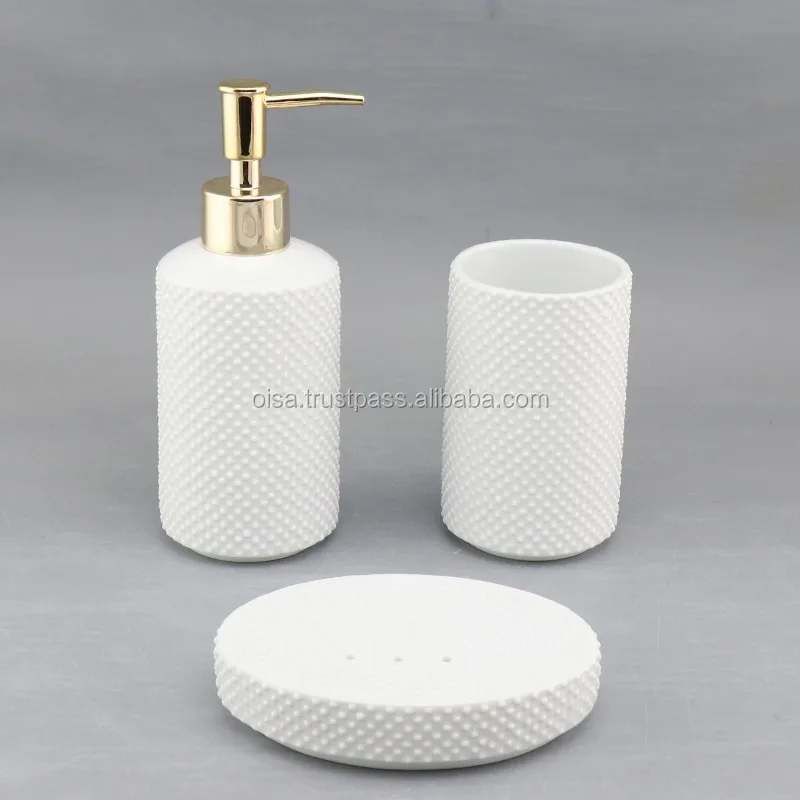 Luxury Design Ceramic Bathroom Accessories White Set Lotion Bottle Tumbler Soap Dish Buy Bathroom Accessories Set Decorative Lotion Bottles Fancy Lotion Bottles Product On Alibaba Com