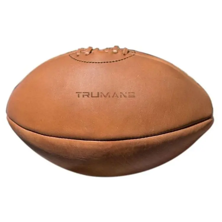 Hand Made Rugby Old Vintage Retro 100% Genuine Antiqued Leather Rugby Ball Pakistani ...