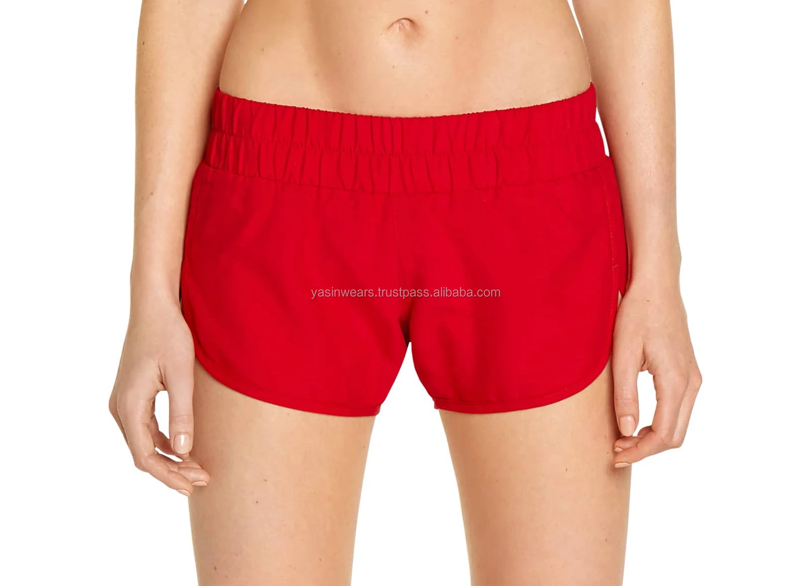Custom Women Swimwear Shorts Young Girl Bikini Ladies Clothing Red