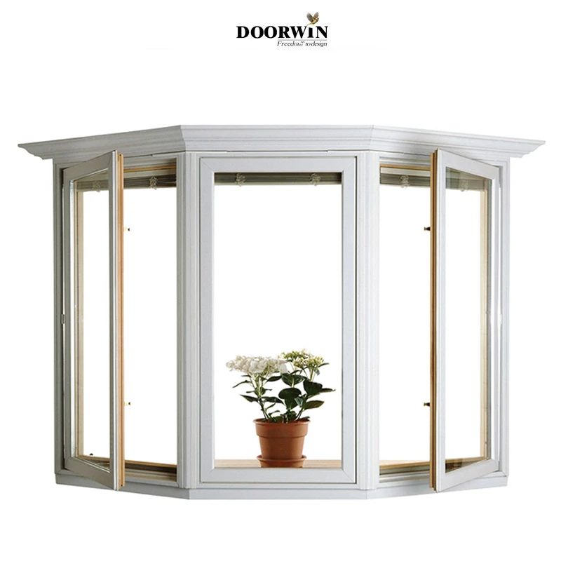 2020 Doorwin wood Exterior Thermal Broken Aluminium interior bay bow garden windows