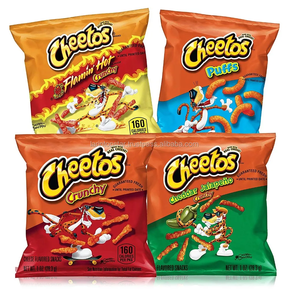 Cheetos cheddar jalapeno 8oz / 226.8g crunchy corn puffs with cheddar and j...