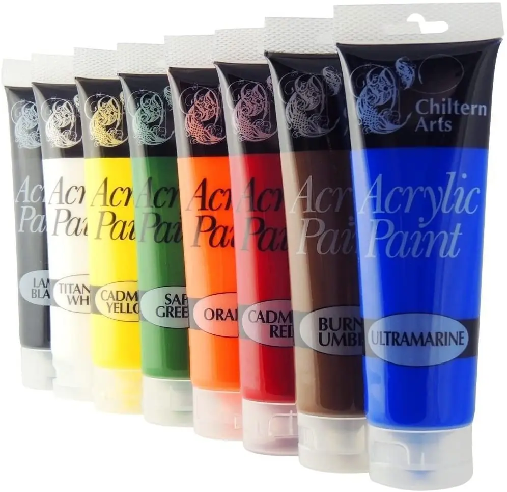 Acrylic Paint Tubes 8 Different Colour Tubes Artist Painting Colours