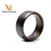 Black Timascus Ring for Wedding Engagement
