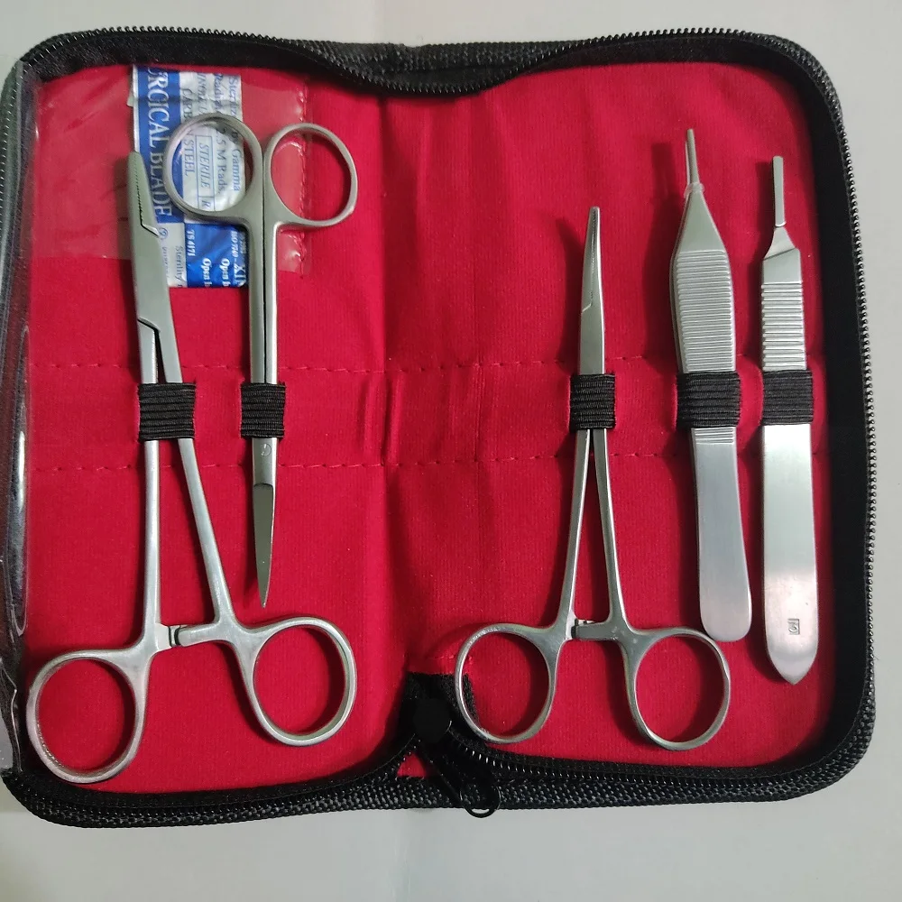 10 PC STUDENT SUTURE SURGICAL PACK SET KIT INSTRUMENTS 