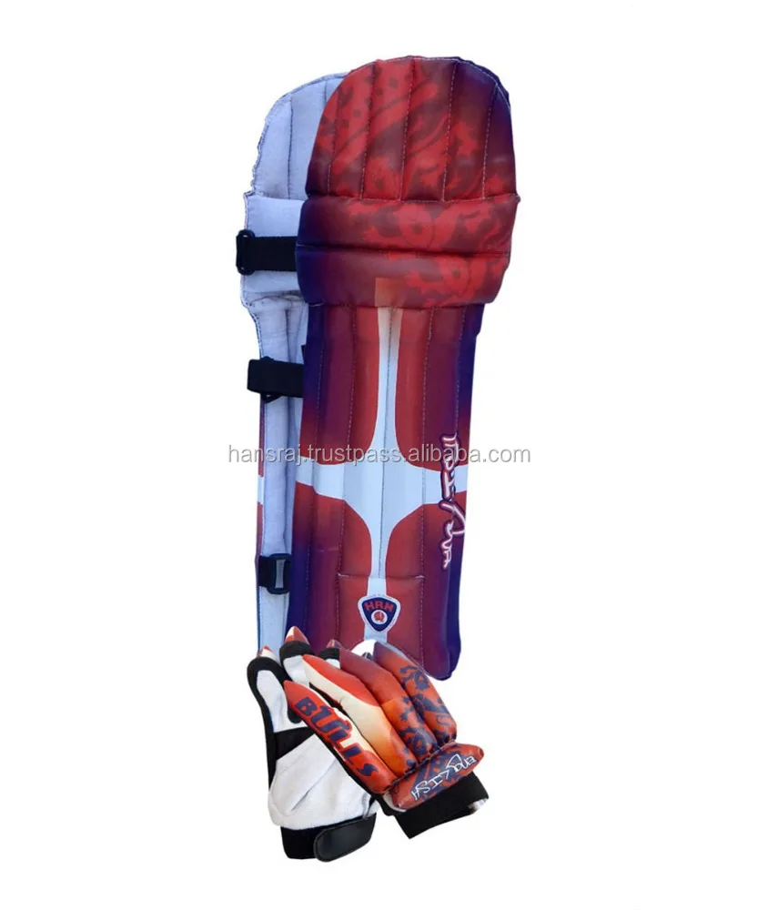 Quality Assured White Cricket Batting Pad And Gloves Set With