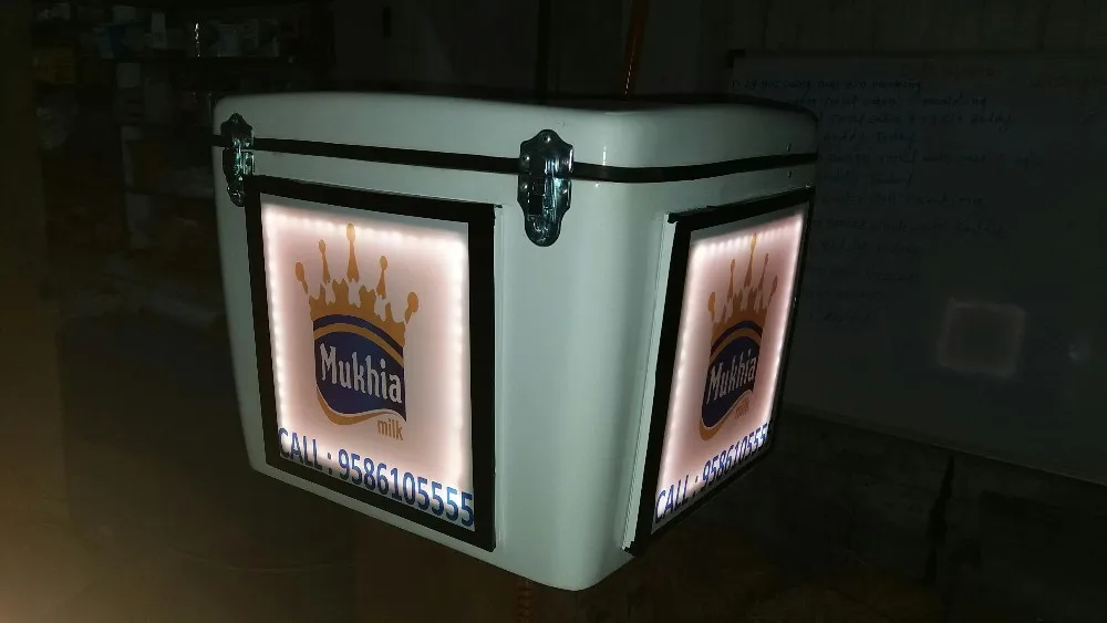 2023 Fresh Food Motorcycle Scooter Bike Pizza Food Delivery Box Can