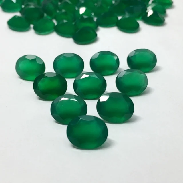 Natural Green Onyx 10X14 mm Oval Faceted Cut Loose Gemstone AJ-00 Details about   50% Off Sale 