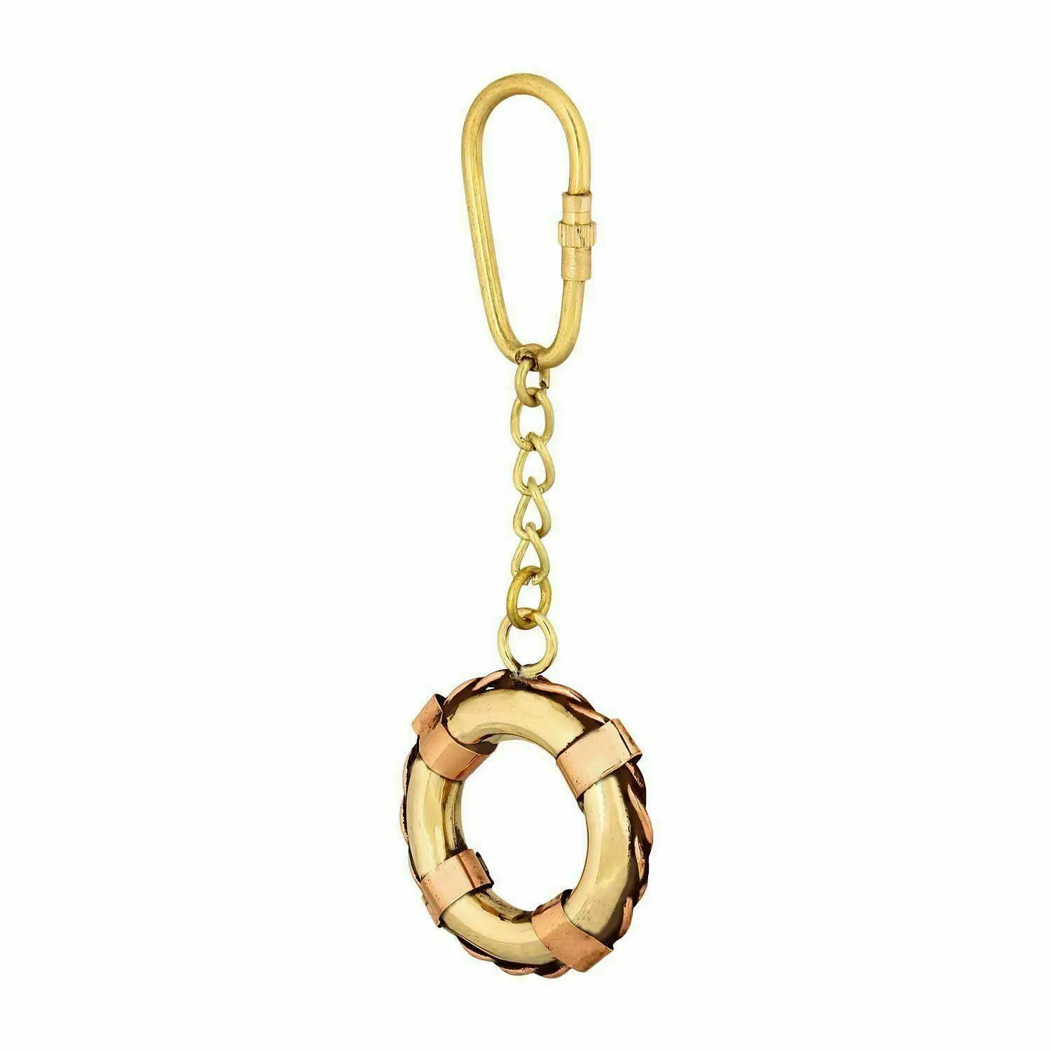 Brass Life Ring Key Chain Nautical Maritime Swimming Tube Key Ring Lot ...