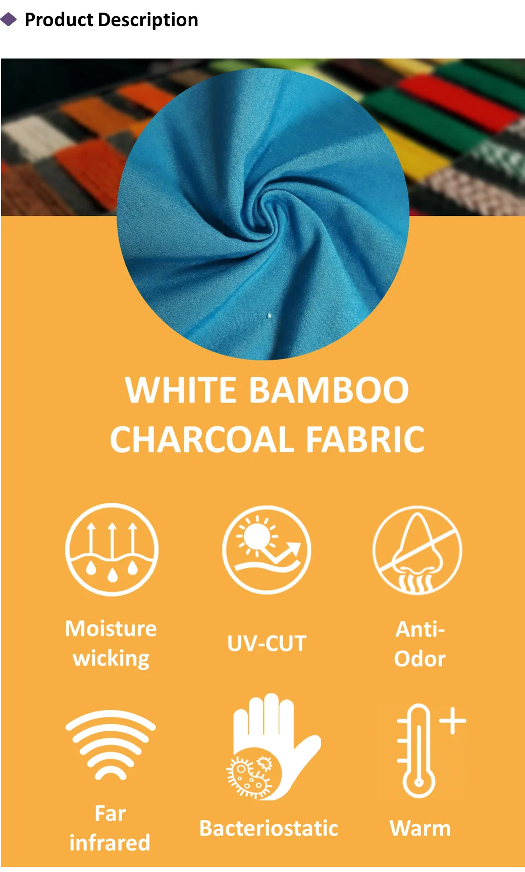 Anti Uv 100 Bamboo Charcoal Moisture Wicking Woven Fabric For Bedding