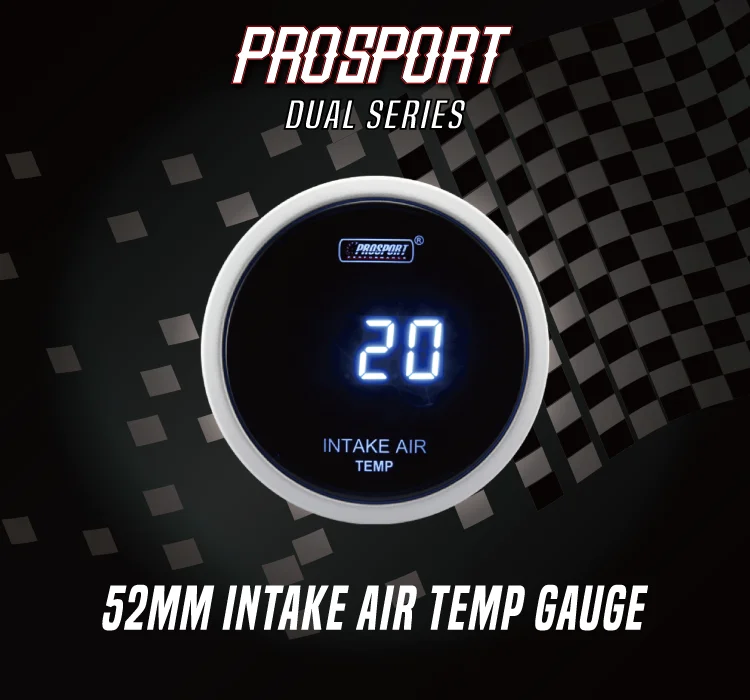 52mm Blue 7 Segment Display 12v Intake Air Temp Temperature