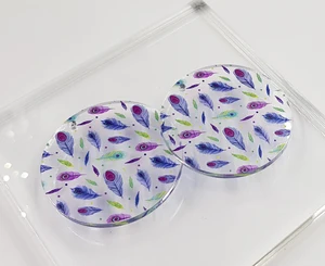 Circle Laser Cut Acrylic DIY Jewelry making Souvenir Key chain Zodiac signs Craft supplies Earrings supplies