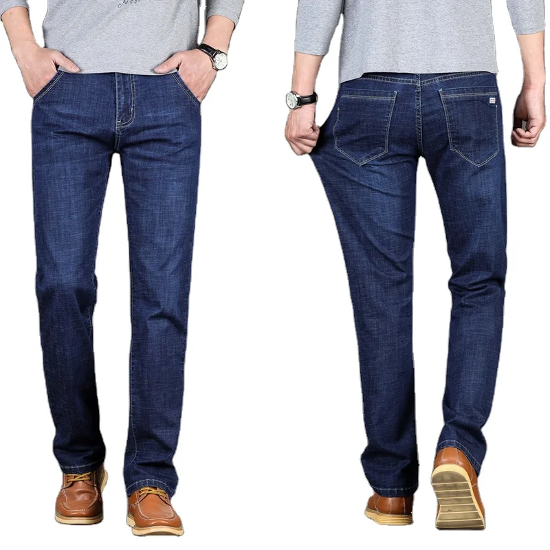 2021 Fashion Classic Slim Fit Jeans High Quality Washed Breathable