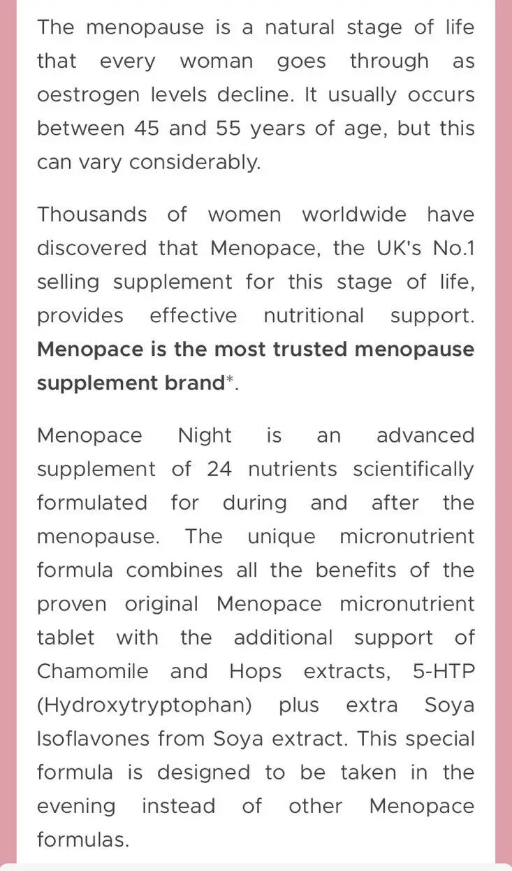 Vitabiotics Menopace Night 30 Tablets Vitabiotics Menopace Night Advance Supplement Tablets 30 S Buy Best Supplements For Menopause Hormone Balance Supplements Vitabiotics Menopace Night 30 Vtabs Vitabiotics