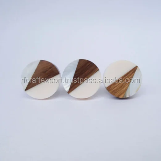 Handmade Premium Quality Resin & Wood Knob Dresser Pulls Door
