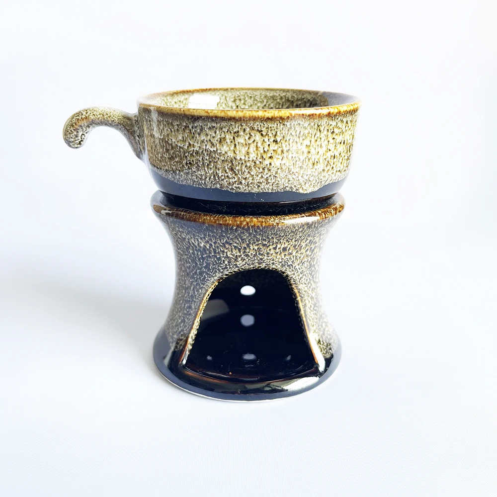 Handmade Porcelain Coffee Burner Oil Ceramic Burner Home Hotel Yellow