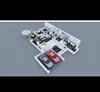 3d floor plan roof view