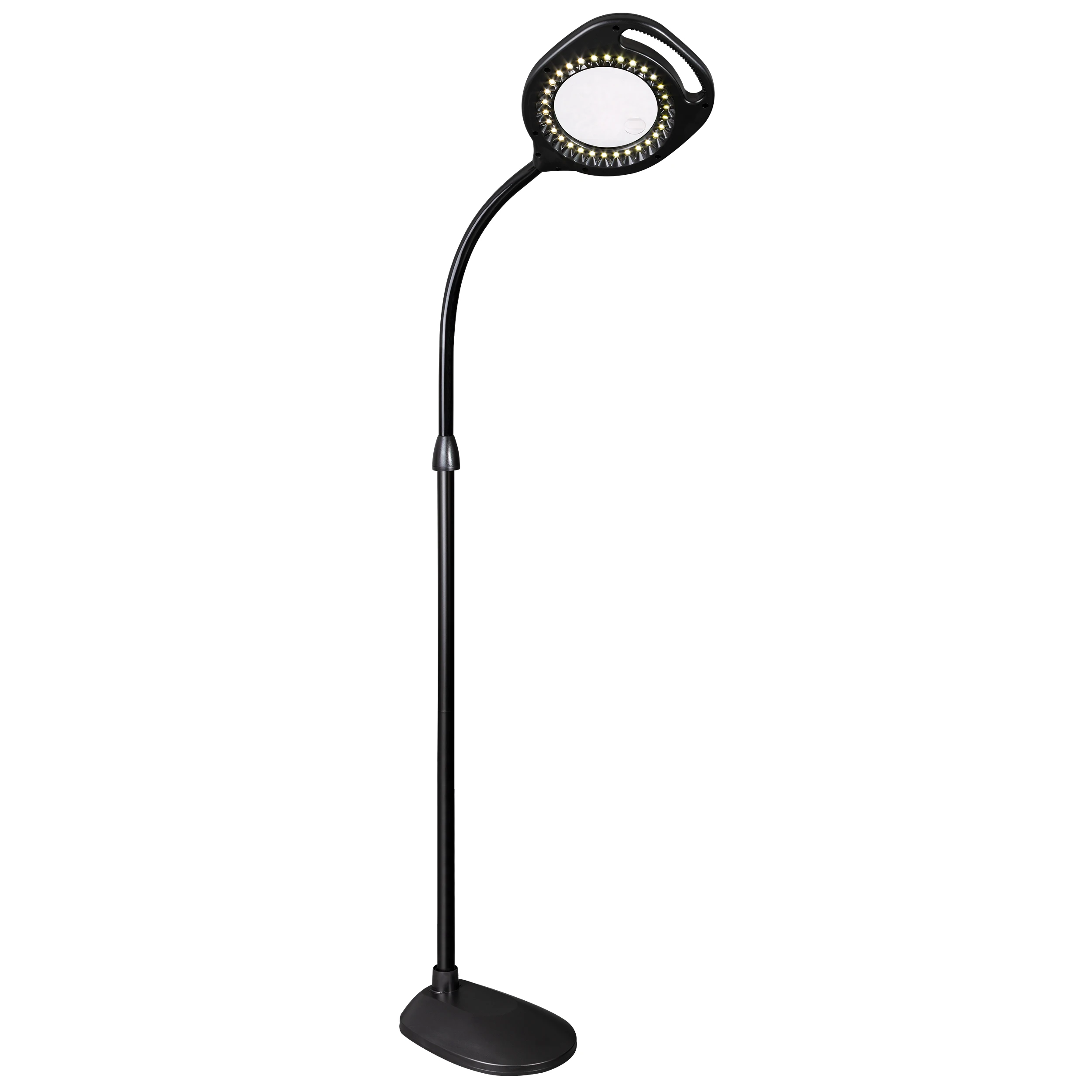 OttLite 2-in-1 LED Magnifier Floor And Table Light Black Natural Daylight And Energy Efficient