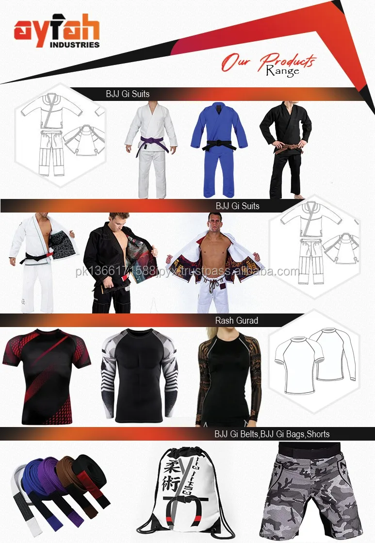 Custom Wholesale Martial Arts Gear Jiu Jitsu Equipment Brazilian Jiu