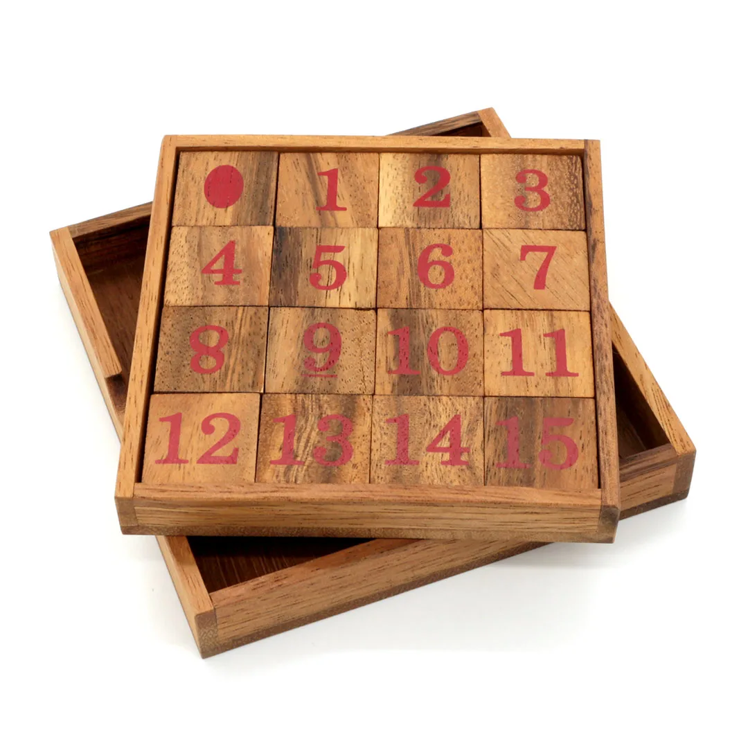 Slide Puzzle Wooden Monkeypod Wood 