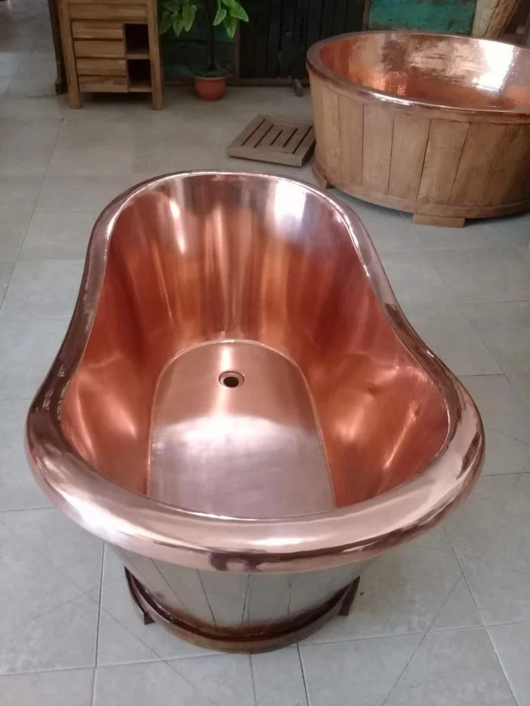 Hammered Copper Bathtub With Teak Wood Bathtub Bali Buy Copper