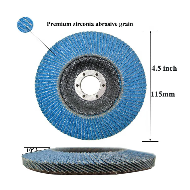 ROMON Flap Discs 115MM, 10 Pack 4 1/2 X 7/8-Inch Guyana