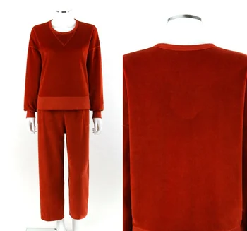 red velvet sweatsuit