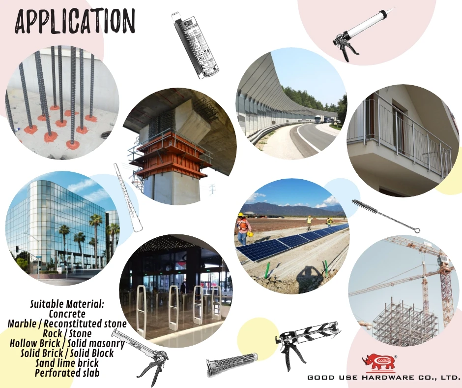 Long working time injection chemical epoxy anchor