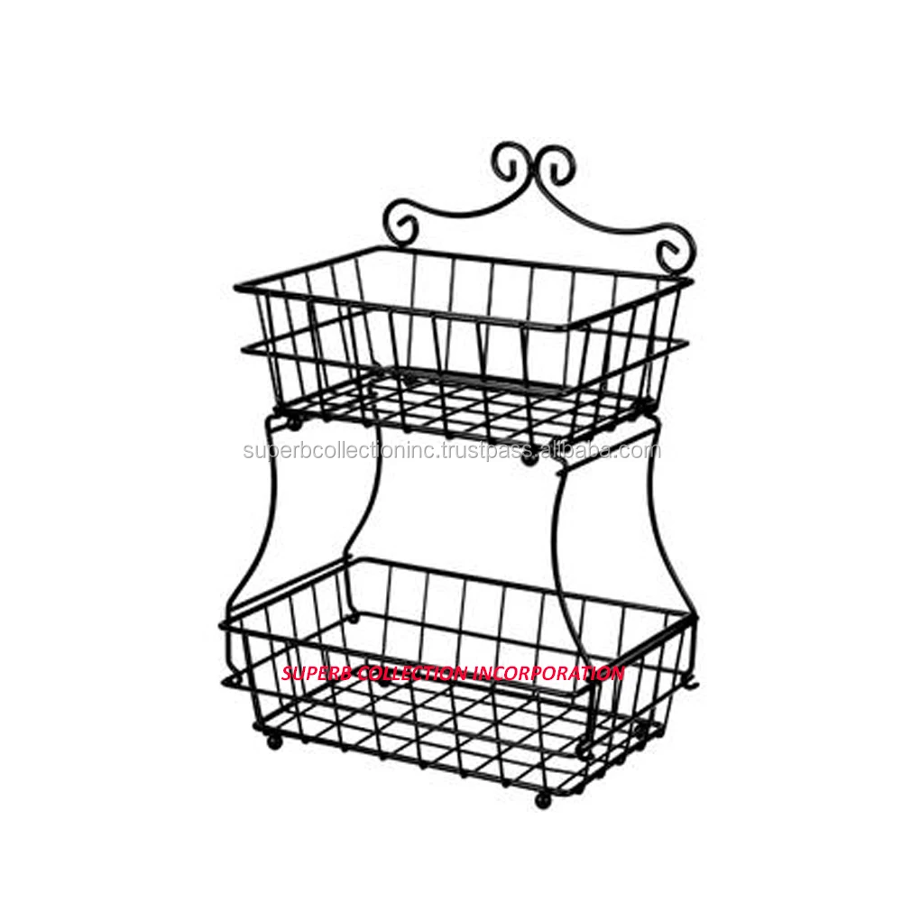 Gold Custom Metal Wire Fruits Basket On Hot Selling And High Quality