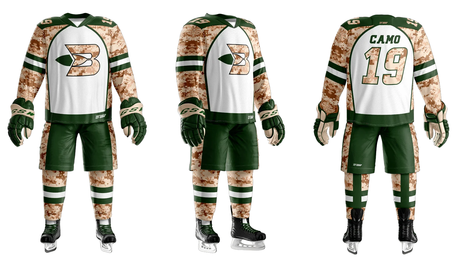 Sublimierte Eishockeyteam Uniform Mit Vollem Logo Eishockey Uniform