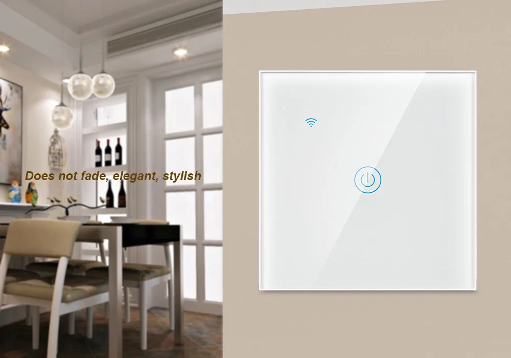 MICRO DENG 1GANG Zigbee Europe Kingdom Standard White Glass Touch Switch/Smart Wireless Touch Switch - ANKUX.COM