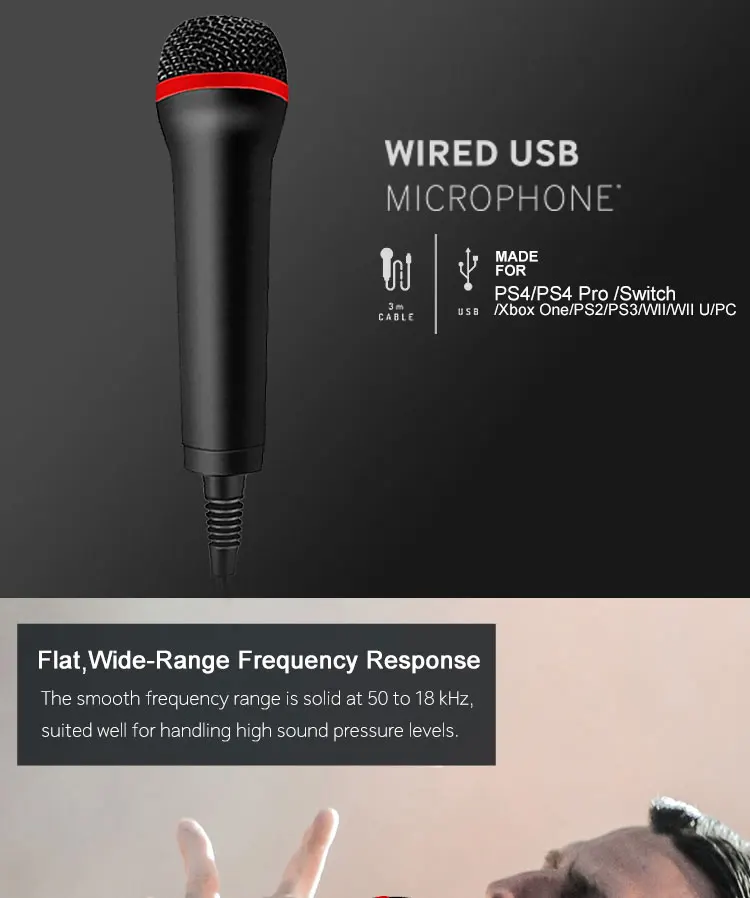 Achterhouden Leidingen Mew Mew Honcam Guitar Hero 5 Usb Wired Microphone For Ps2/ps3/ps4/xbox 360/pc/wii -  Buy Wii Compatible Usb Microphones,Karaoke Microphone For Ps3,Karaoke Usb  Microphone For Xbox 360 Product on Alibaba.com