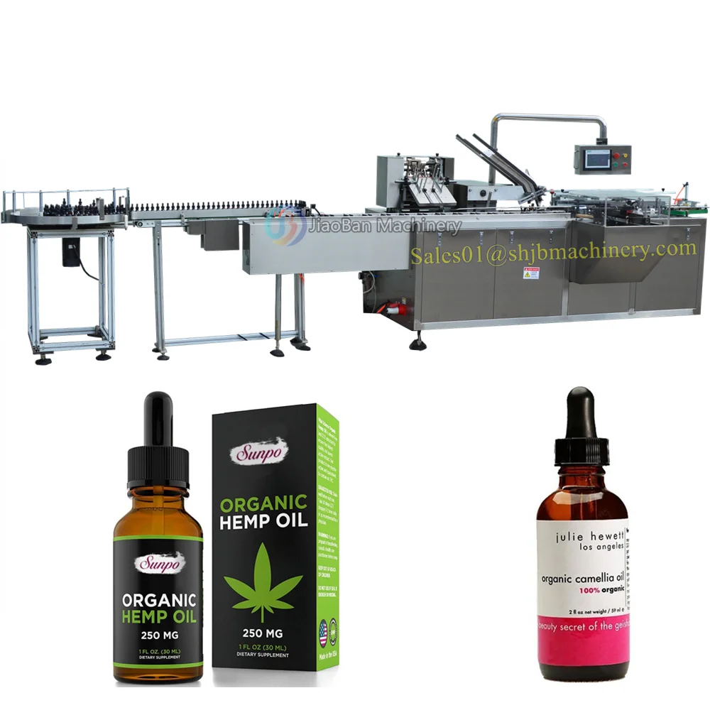 1oz 2oz Automatic Gl Dropper Bottle Cartoning Machine Box Gl Dropper Bottle Cartoning Machine