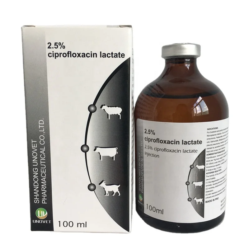 
antibiotic animal medicine gmp manufacturer ciprofloxacin Injection 