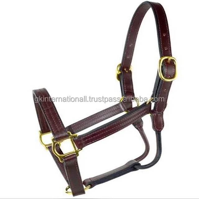 Wholesale Equine Products Leather Horse Halters With Lead Rope Set High