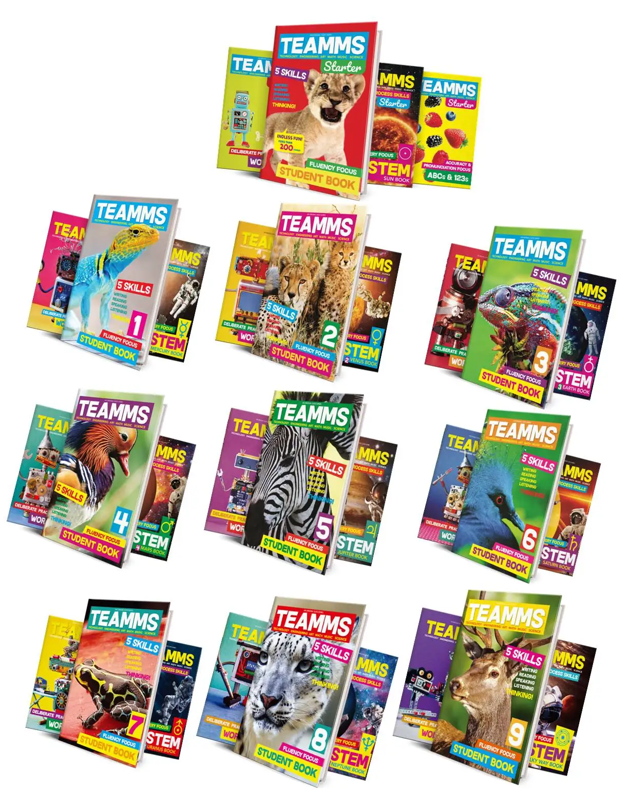 
TEAMMS (B1 to B9) and STARTER Pack - Children Language Learning English Books for Elementary Students 